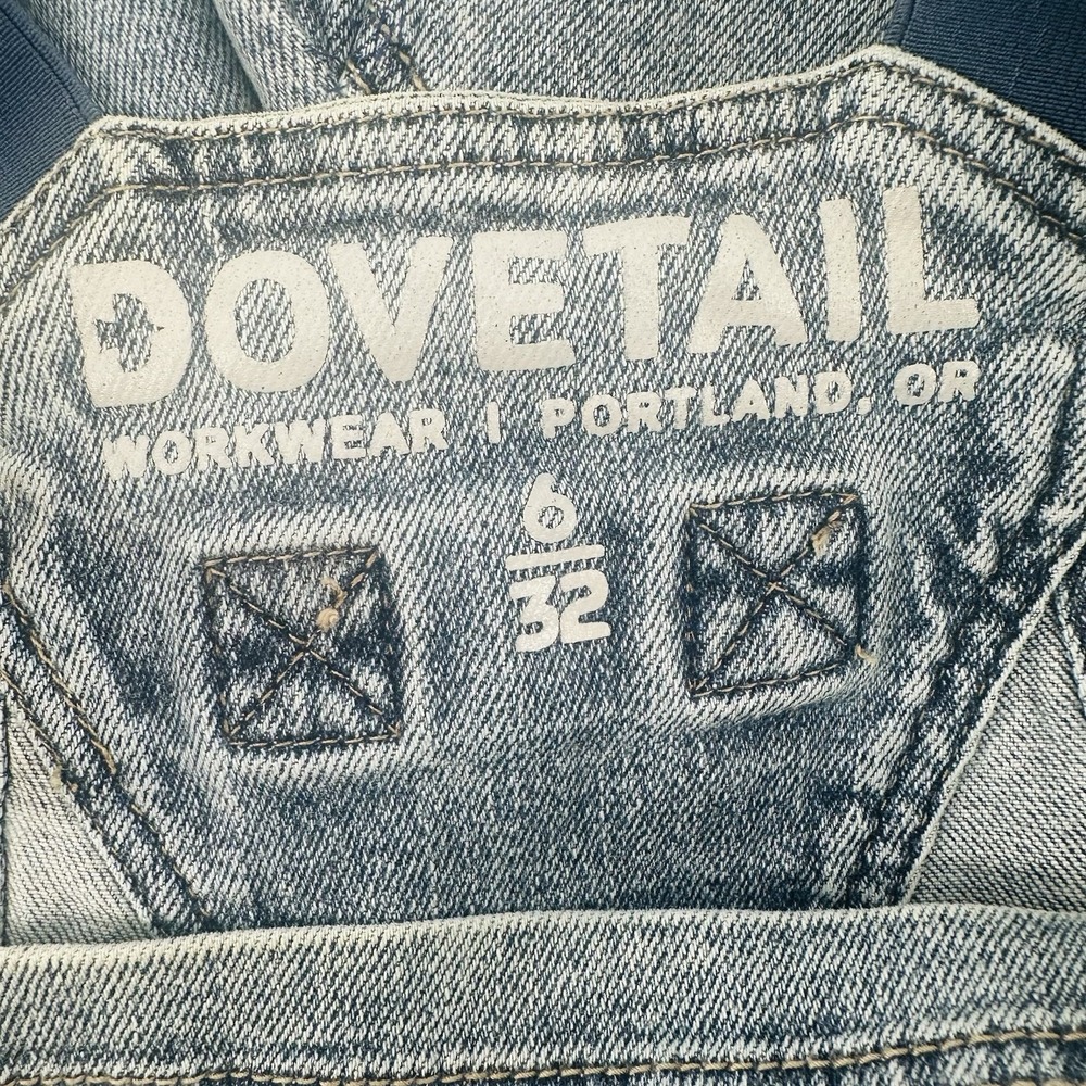 Rare Dovetail Workwear Womens‎ Denim Skirt Bib Sz 6 Carpenter Overalls R1034 - Picture 8 of 9